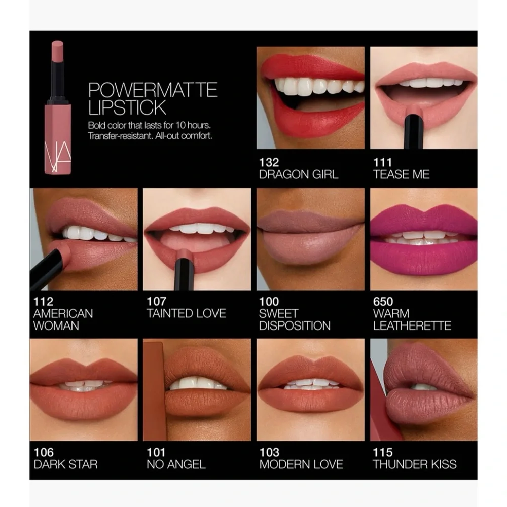 NARS Powermatte Matte Feel My Fire 130 Lipstick 0.05 oz 1.5 g NIB